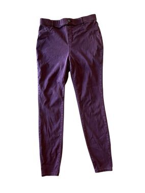 Time And Tru Women’s Eggplant-Colored High Rise Skinny Leggings, Sz M